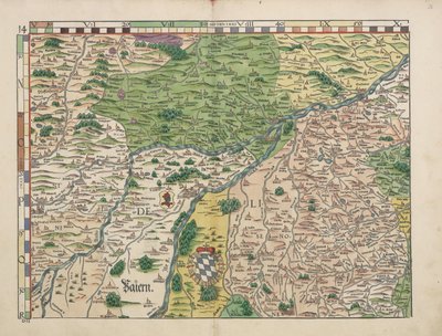 Bavarian Land Tables of 1568 (Table 14) by Philipp Apian